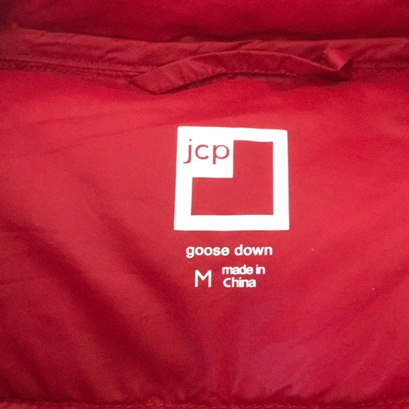 JCPENNY RED GOOSE DOWN PUFFER COAT - Picture 3 of 5